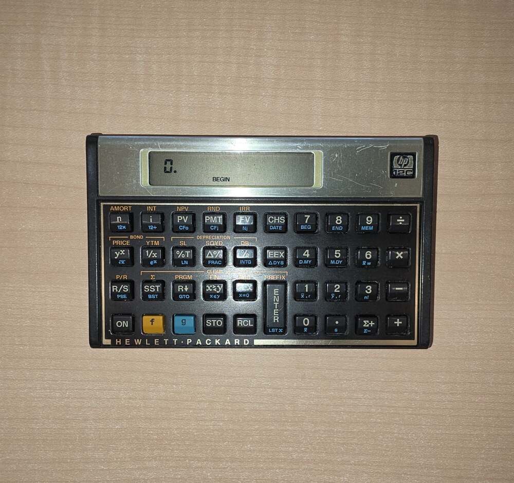 Hewlett Packard HP 12C Financial Calculator